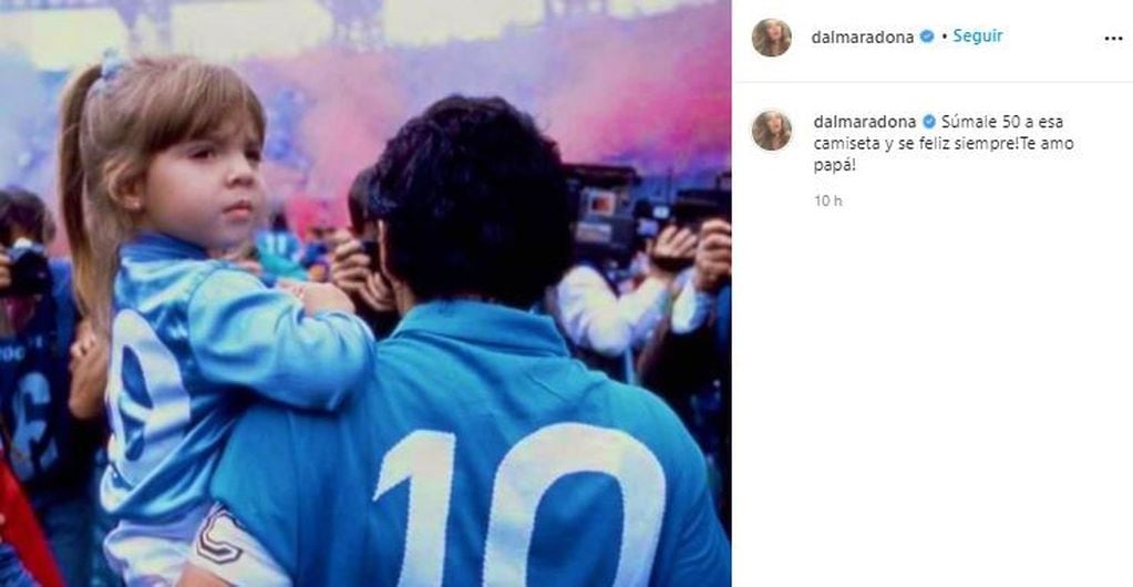 Dalma Maradona saludó a Diego por sus 60 años (web).