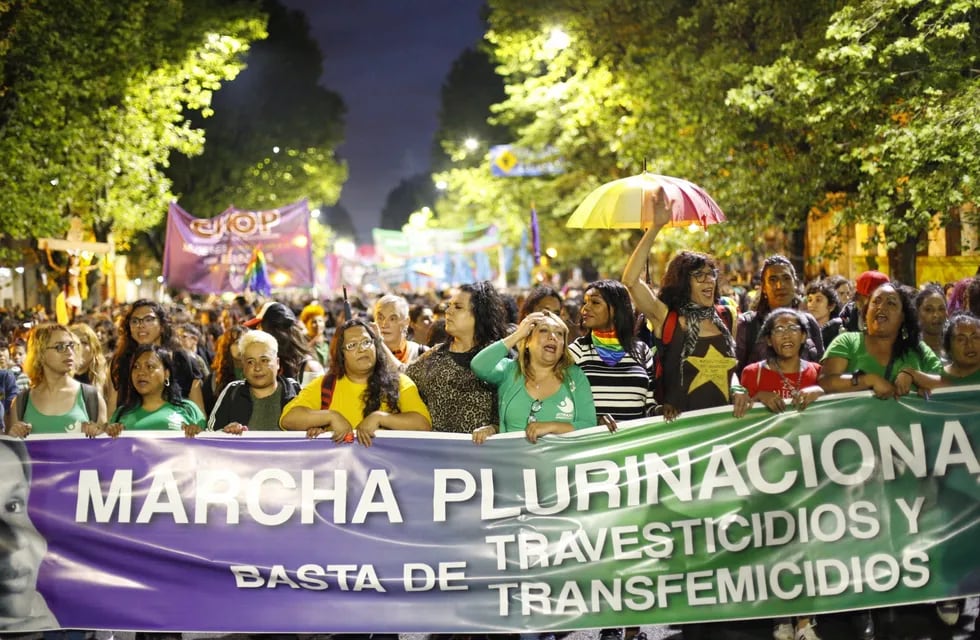 El Encuentro Plurinacional de Mujeres, lesbianas, travestis, trans y no binaries marchará por San Luis. Imagen de archivo, La Plata 2019.