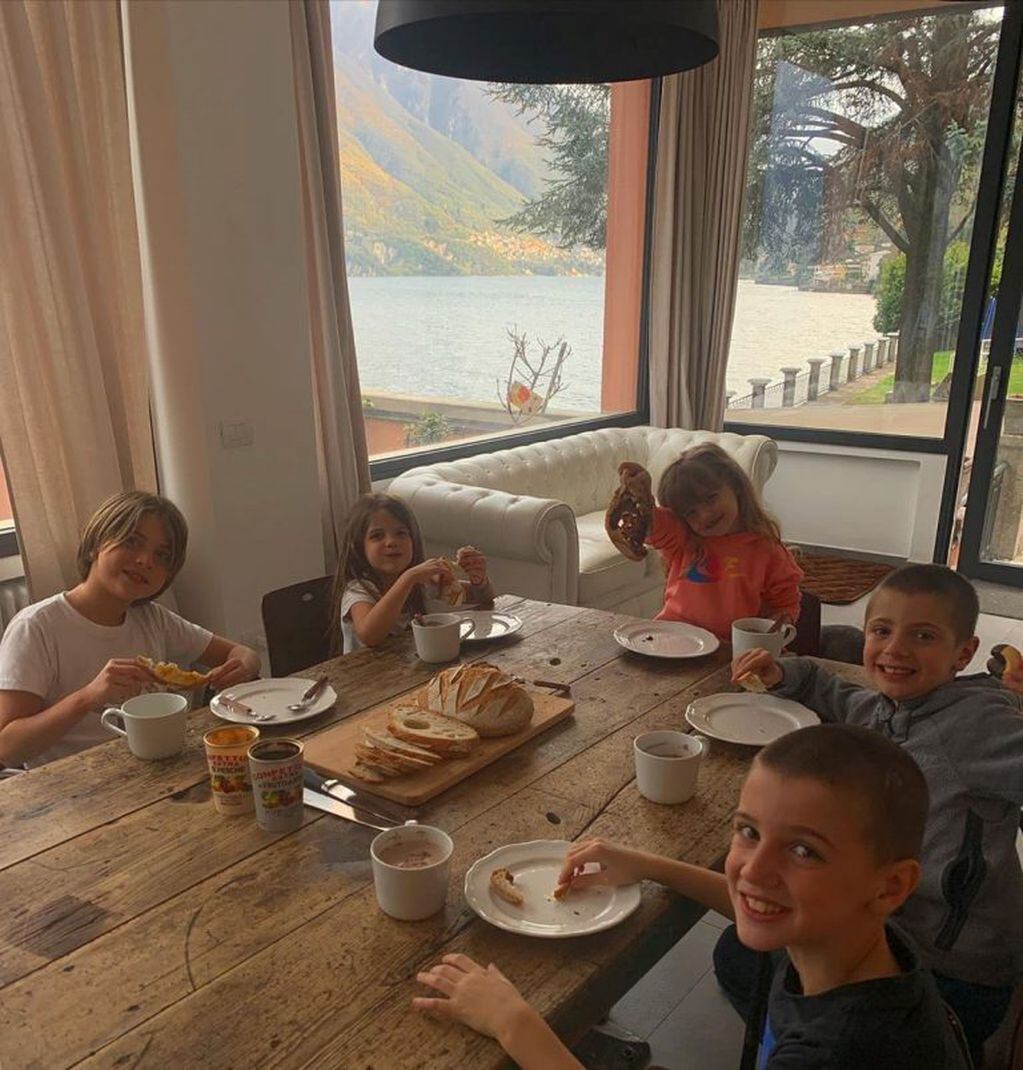 Los hijos de Wanda Nara en Lago Di Como (Instagram/@wanda_icardi)