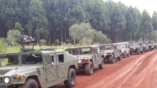 Ejército Argentino realiza entrenamiento militar en Puerto Iguazú