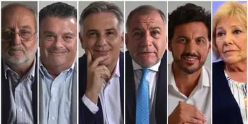 Elecciones 2023 en Córdoba: Aurelio García Elorrio, Rodolfo Eiben, Martín Llaryora, Luis Juez, Federico Alesandri y Liliana Olivero