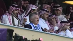 Mauricio Macri en el partido de Argentina ante Arabia Saudita (Aníbal Greco/LaNación).