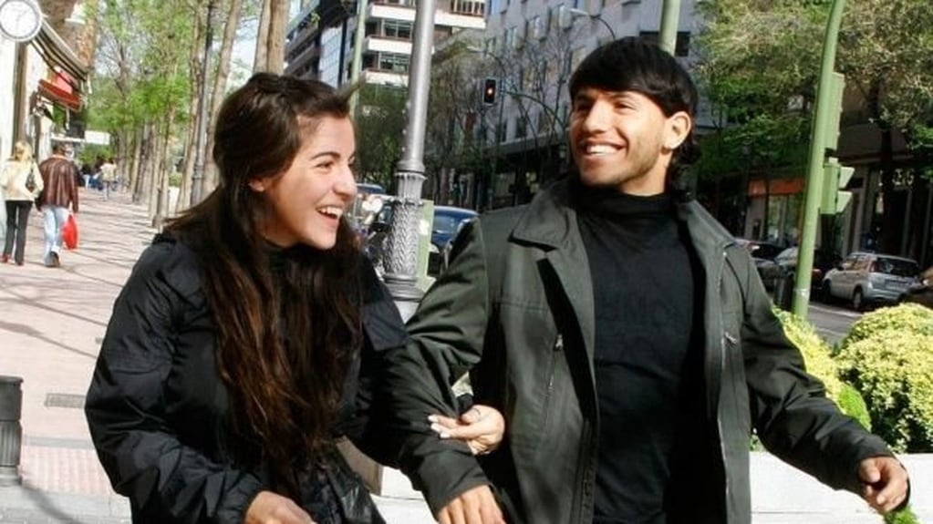 Gianinna Maradona y el Kun Agüero.
