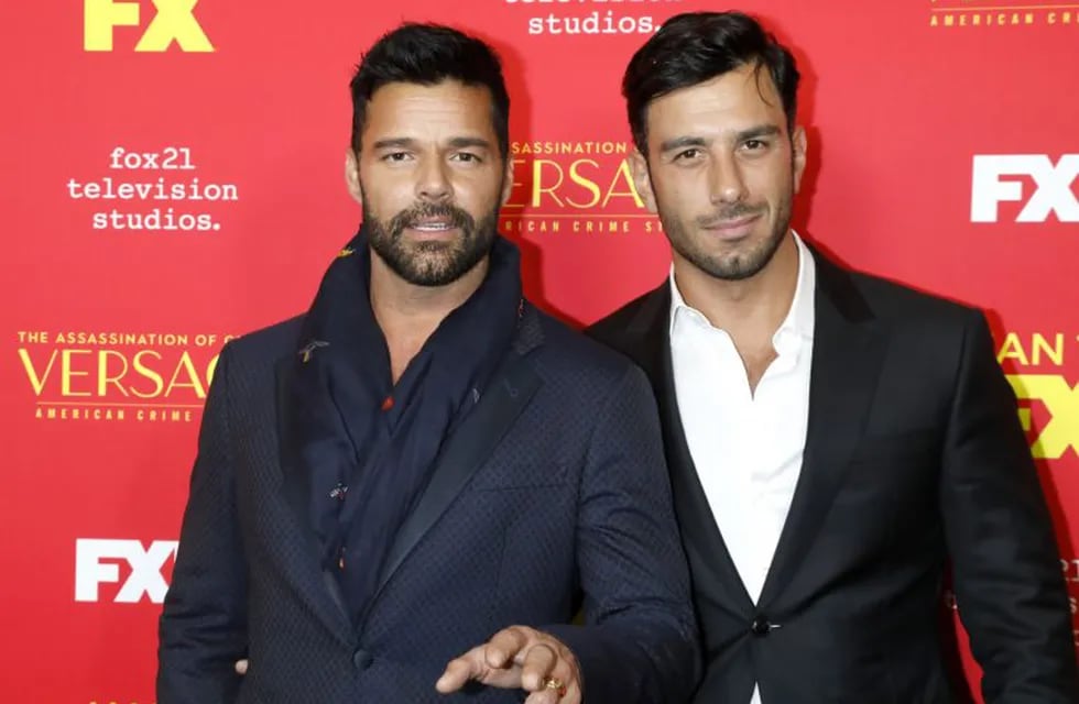 El cantante Ricky Martin, y su pareja, Jwan Josef, fotografiados el 09/01/2018 en Los Angeles, Estados Unidos. Según confirmó el cantante puertorriqueño en exclusiva a \