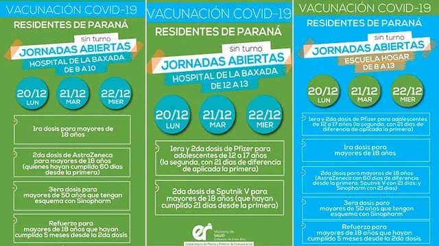 Vacunación en Paraná