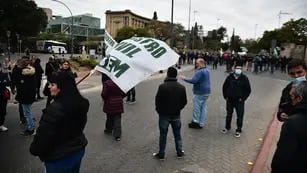 Protesta del gremio del Suoem