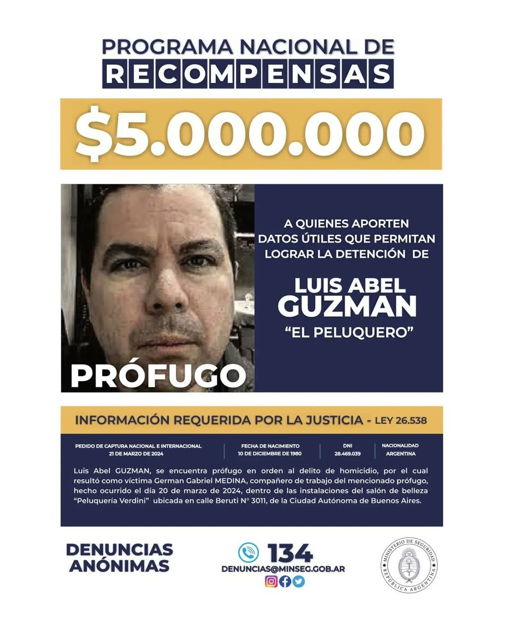 La recompensa por Abel Guzmán