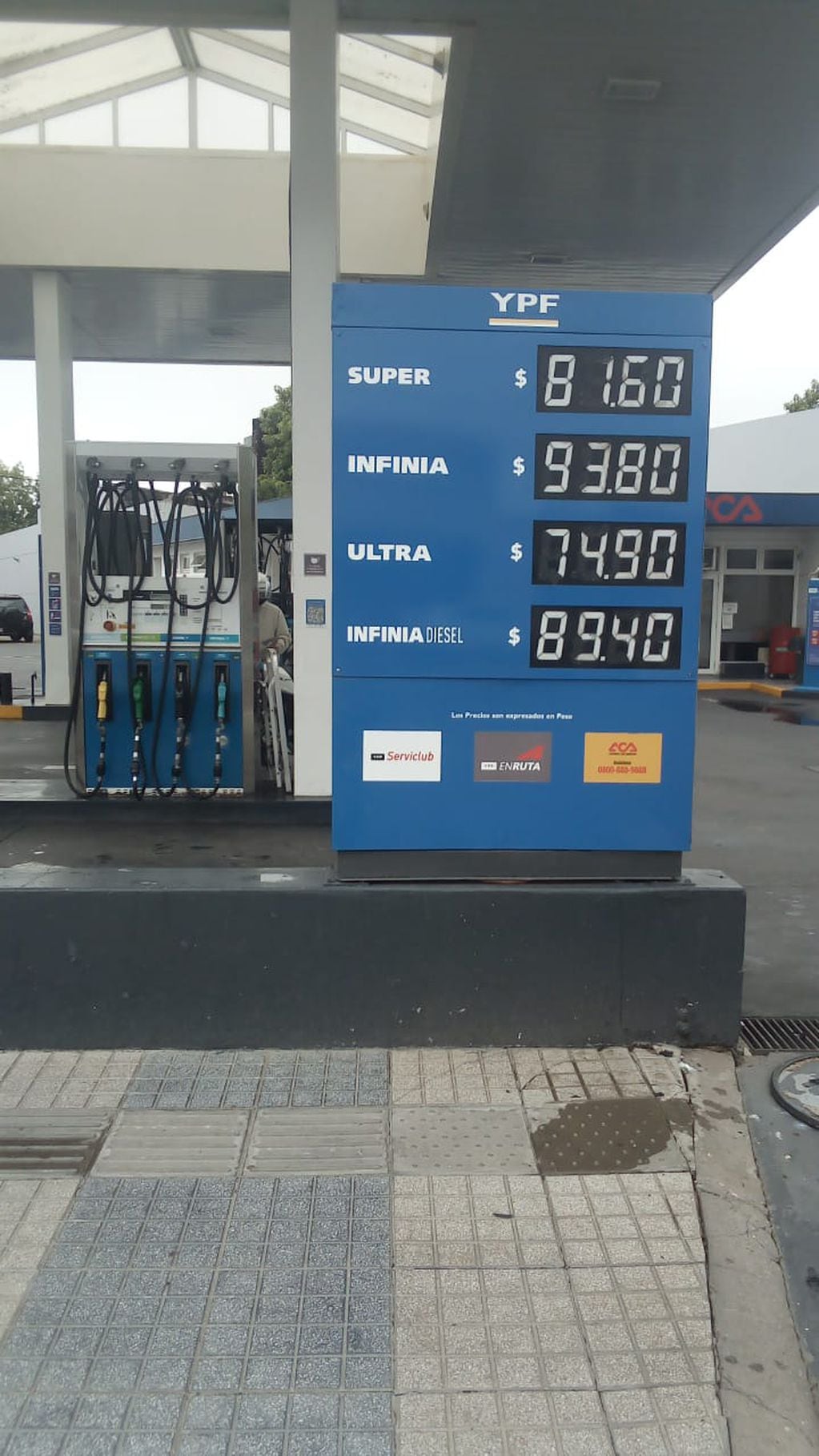 Precio de combustibles en Rafaela (01-02-2021).