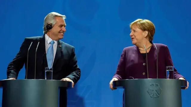 Angela Merkel y Alberto Fernández estuvieron reunidos por más de dos horas AP