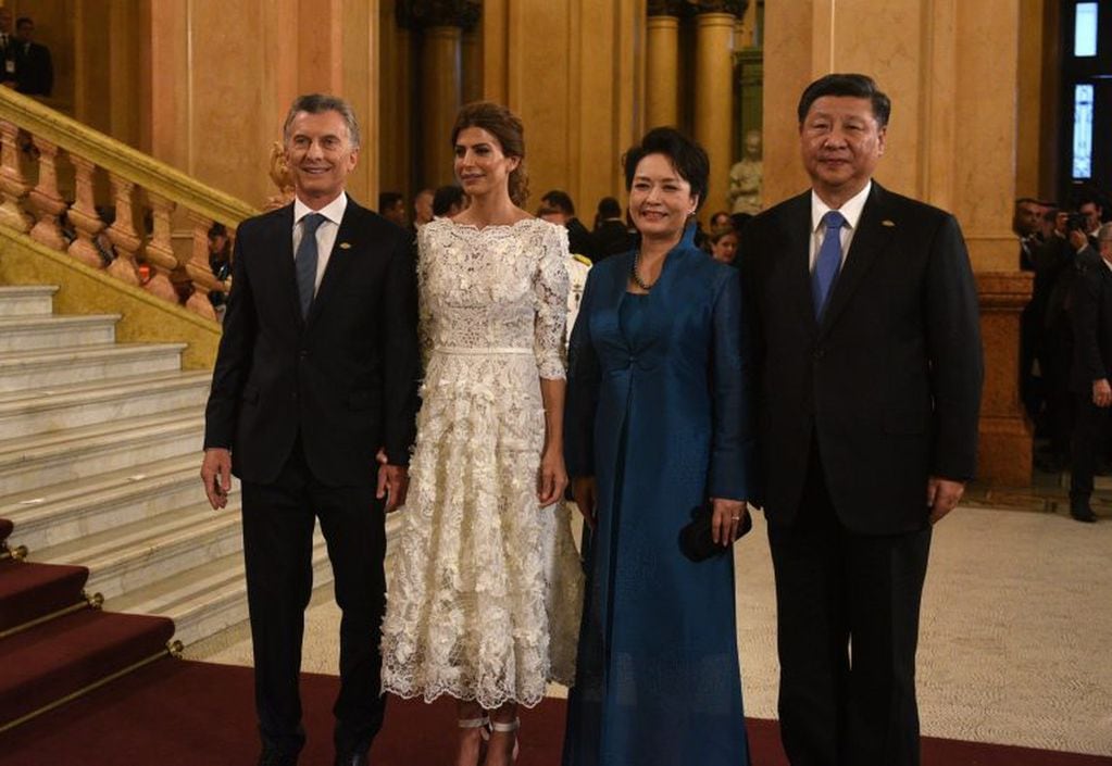 Mauricio Macri, Juliana Awada, Xi Jinping y su esposa, Peng Liyuan (EFE/G20)