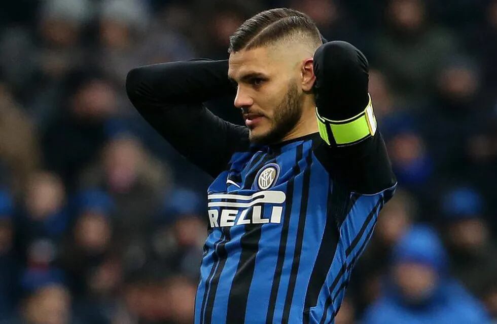 Milan (Italy), 16/12/2017.- Inter's forward Mauro Icardi reacts during the Italian Serie A soccer match between Fc Internazionale and Udinese Calcio at Giuseppe Meazza Stadium in Milan, Italy, 16 December 2017. (Italia) EFE/EPA/MATTEO BAZZI