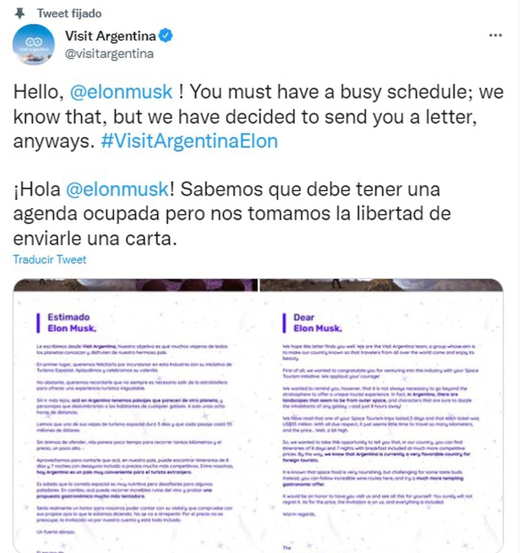 La invitación a Elon Musk