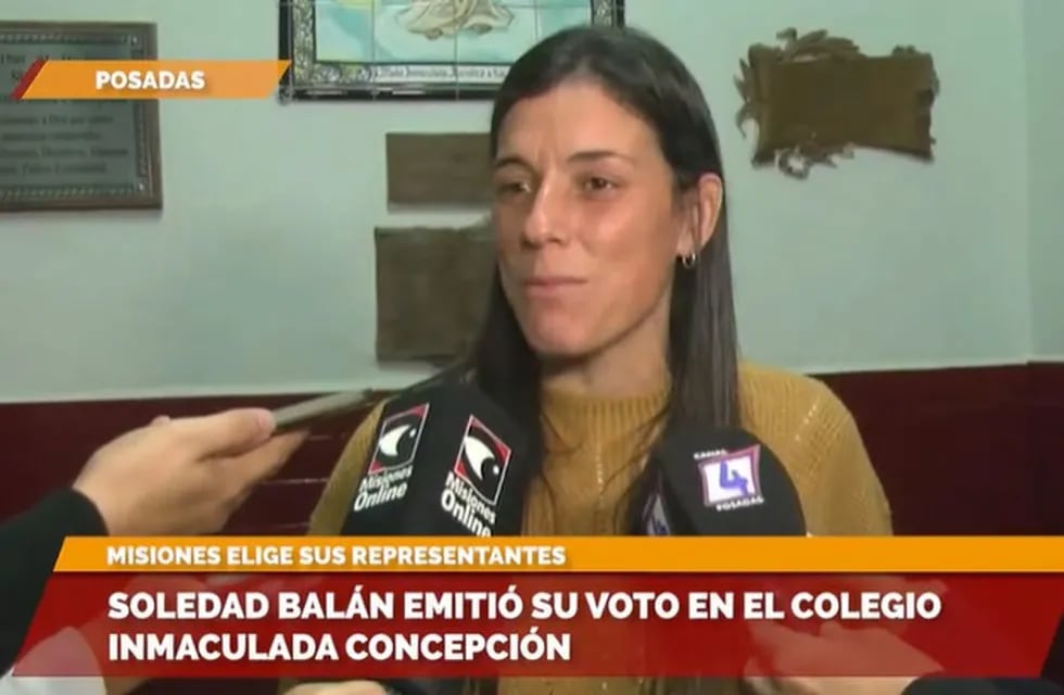 Elecciones 2023: Soledad Balán sufragó con normalidad en Posadas.