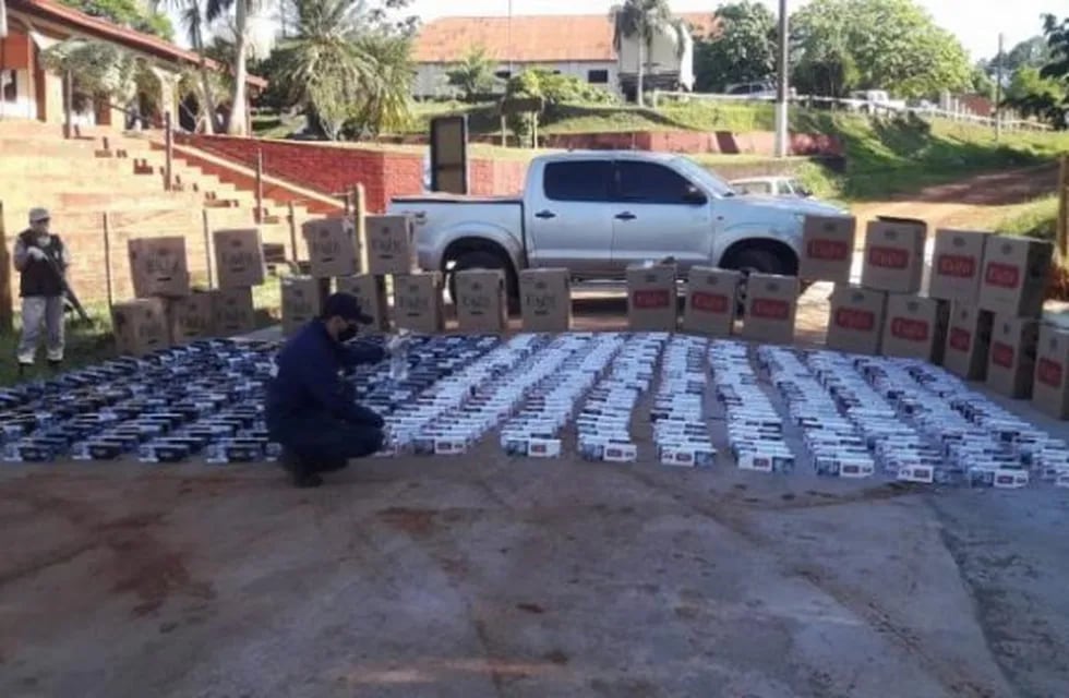 Frustran el ingreso ilegal de 12.000 atados de cigarrillos por Puerto Piray