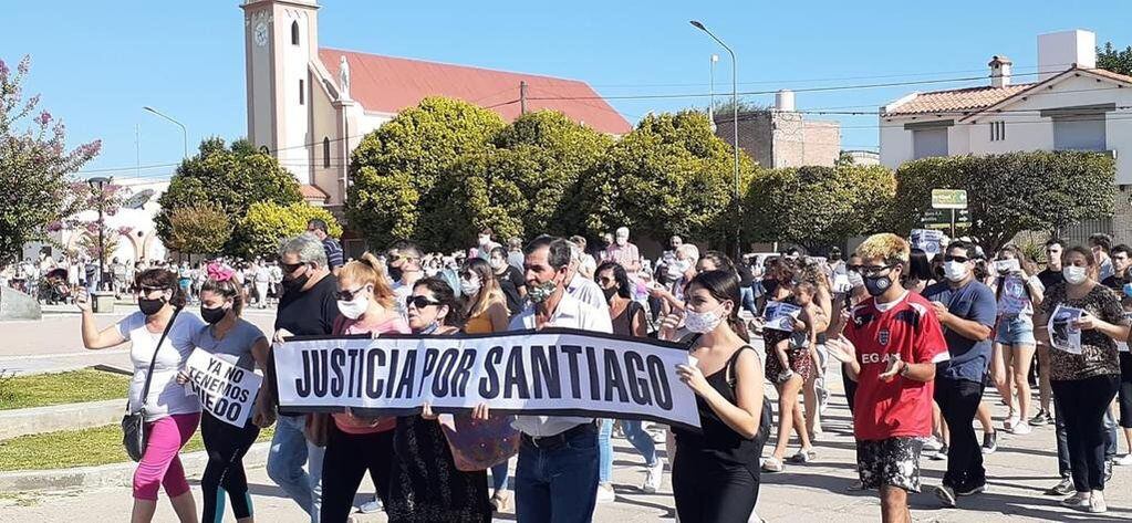 Vecinos de Berrotarán se manifestaron para pedir justicia por Santiago Mansicidor.