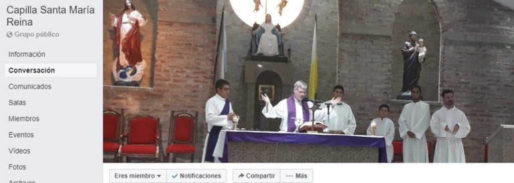 Página de Facebook de la "Capilla Santa María Reina"