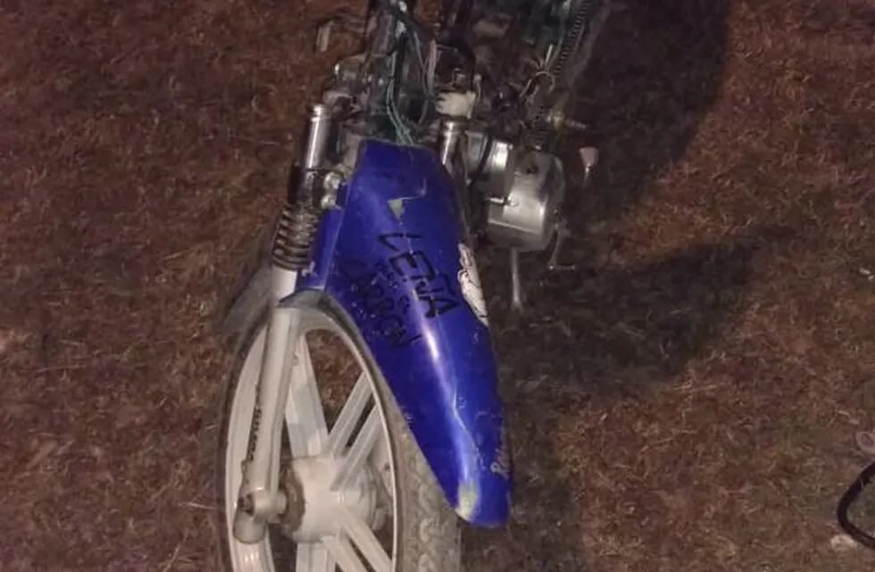Motocicleta secuestrada en Alta Gracia.