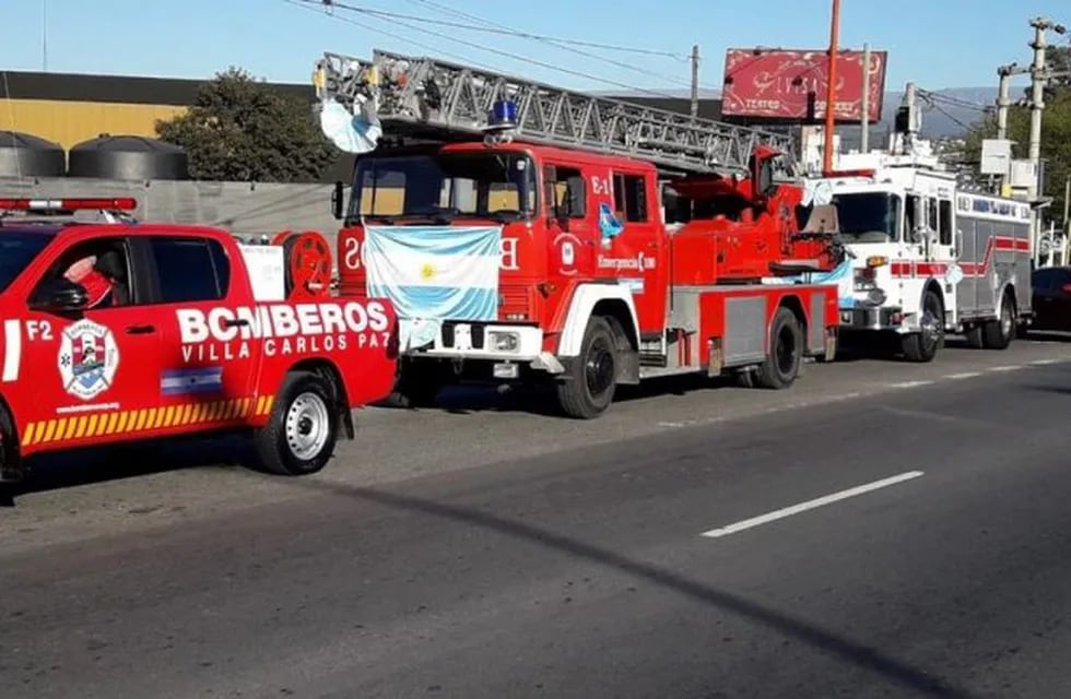 Bomberos de Villa Carlos Paz. (Foto: Facebook / Cuarteel Bomberos Voluntarios VCP).