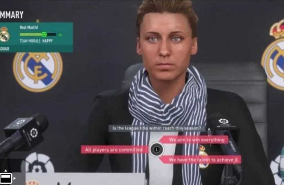 Mujer DT en FIFA 20 (Foto: El Litoral).