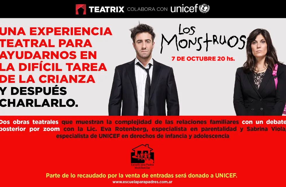 Este jueves 7 de octubre Teatrix presenta una función especial de "Los Monstruos".