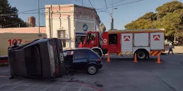 Accidente vial en barrio San Vicente