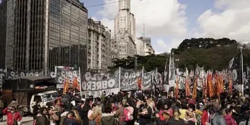 Marcha federal piquetera en Buenos Aires