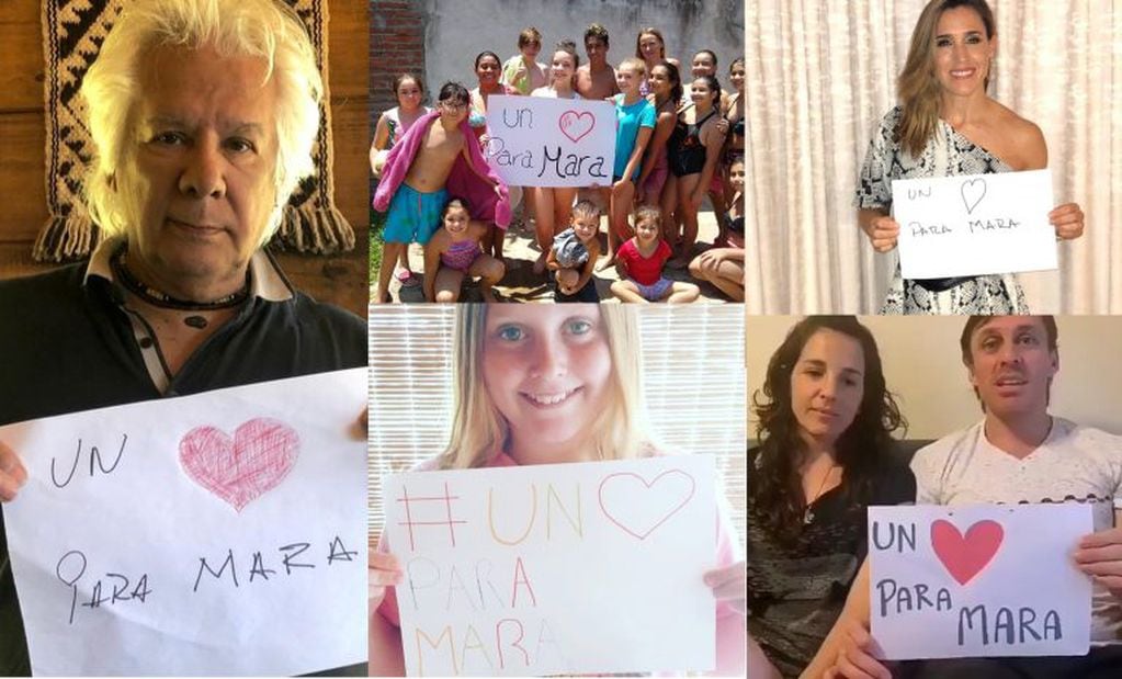 Un corazón para Mara, la campaña viral en la que famosos aportan para la difusión.
