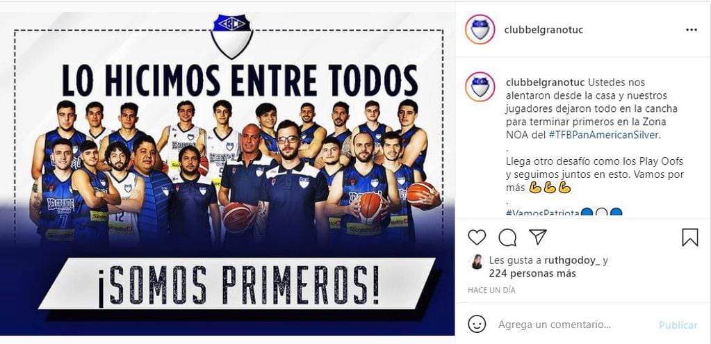 Instagram Belgrano Oficial.