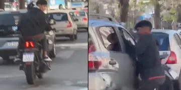 Video: ataque de motochoros en Nueva Córdoba a un auto en movimiento.