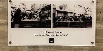 Homenaje de la UNR a Hermes Binner