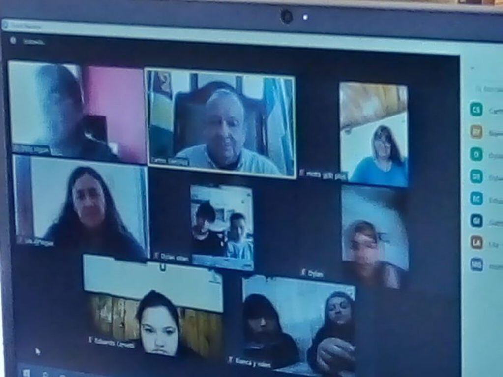 Encuentro virtual del intendente Sánchez con alumnos del CEC