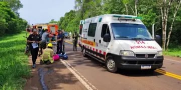 Accidente vial en Puerto Iguazú dejó un saldo de cinco personas heridas