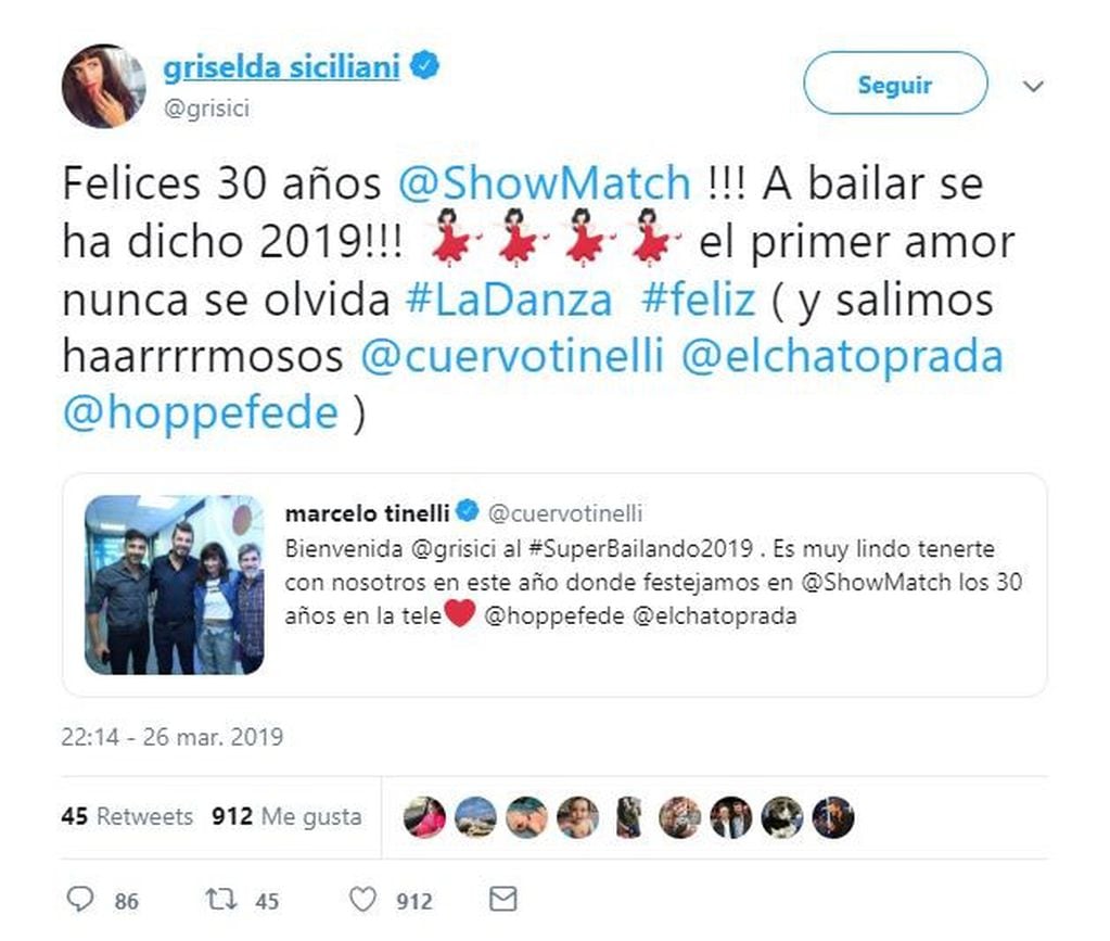 Griselda Siciliani estará en el Súper Bailando 2019 (Foto: Twitter/@grisici)