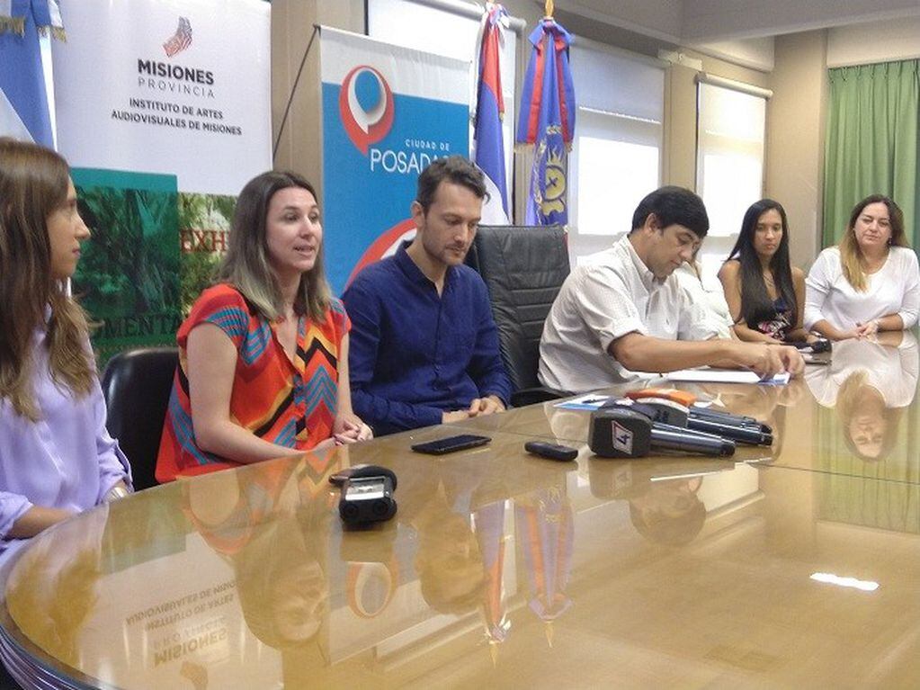 El intendente Joaquín Losada en el lanzamiento de Commision Film en Posadas. (MisionesOnline)