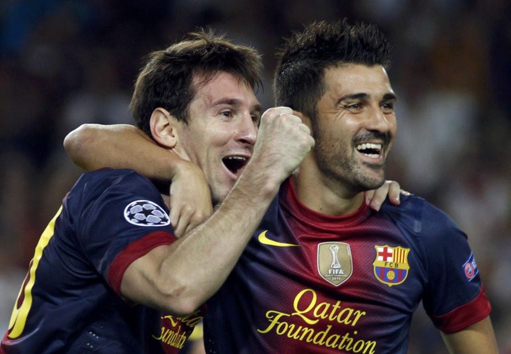 David Villa fue compañero de Lionel Messi en Barcelona. (REUTERS)