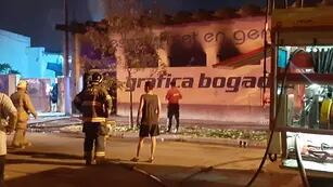 Se incendió una imprenta en Rafaela