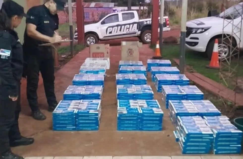 Hallan un cargamento de cigarrillos ilegales en Santiago de Liniers.