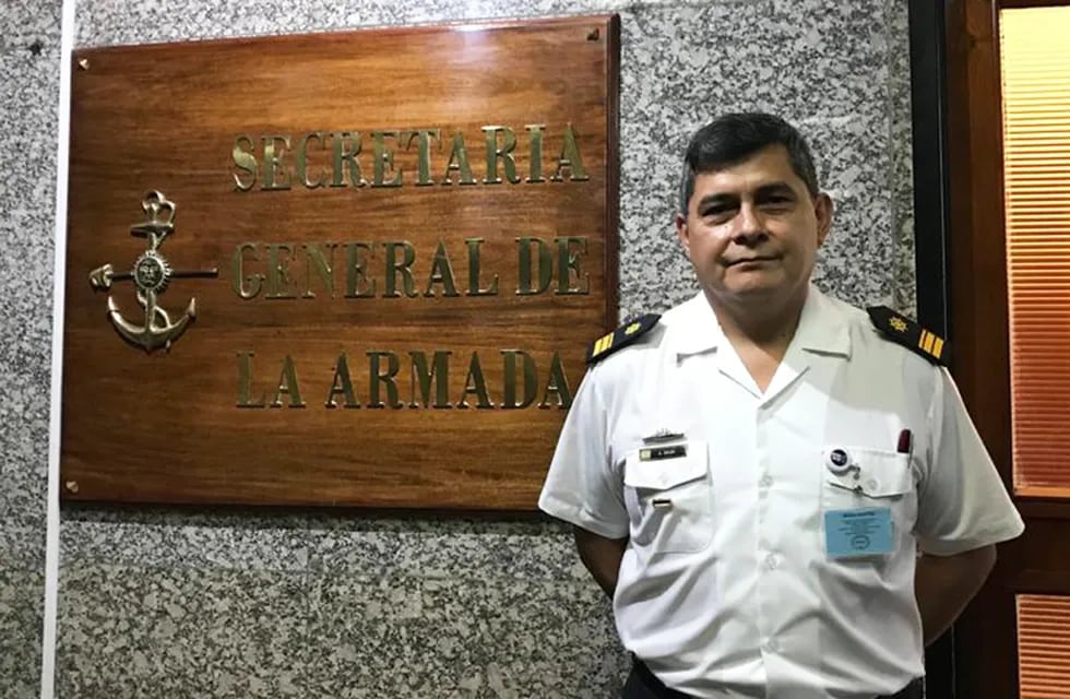 Hoy el suboficial mayor de Mar, Abel Adán Salva, se encuentra cumpliendo funciones de Suboficial de Destino en la Secretaría General de la Armada. Gentileza La Gaceta Marinera