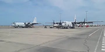 Avión Hércules C-130 de la Fuerza Aérea Argentina