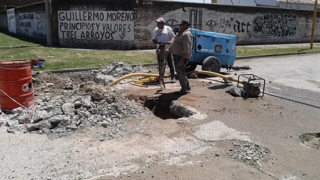 Obras Sanitarias Tres Arroyos finalizó la reparación de caños en diversos puntos de la ciudad
