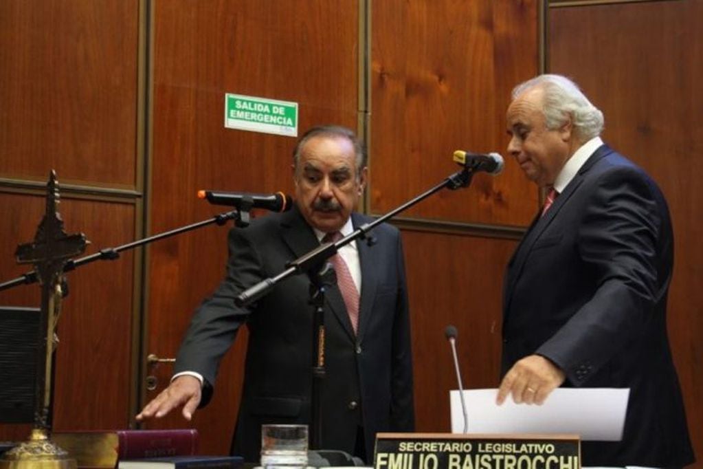 Mallea y Lima, durante la jura en la Cámara de Diputados.