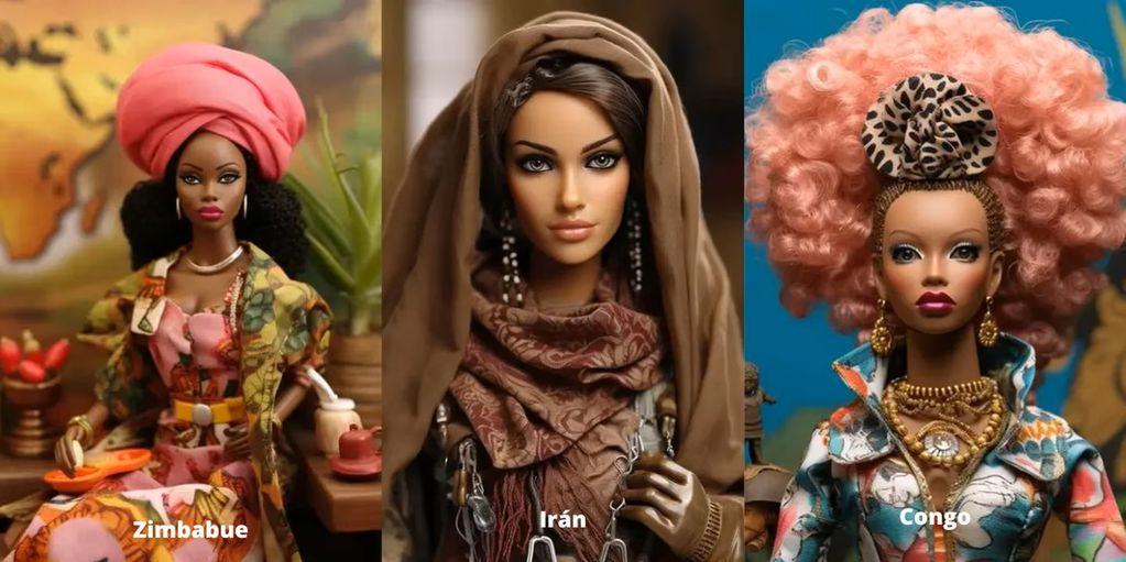 Una Inteligencia Artificial mostró cómo se vería Barbie según diferentes países.
