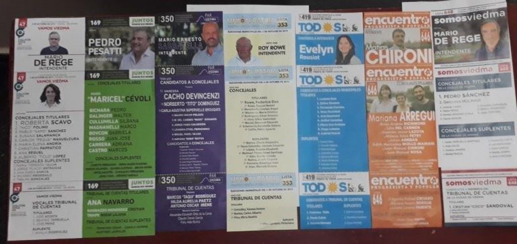 Confirmaron las boletas de los candidatos a las elecciones en VIedma.