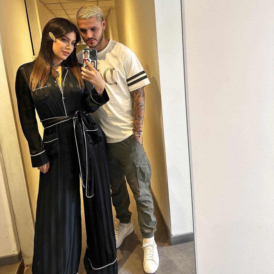 Wanda Nara y Mauro Icardi tras reconciliarse.