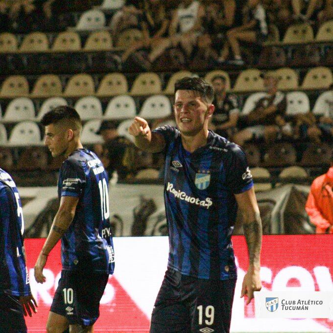 Estigarribia, autor del gol de Atlético Tucumán ante Platense. (Prensa Atlético Tucumán).