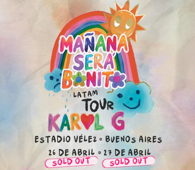 Karol G llegó a Buenos Aires con dos shows en el Estadio Vélez.