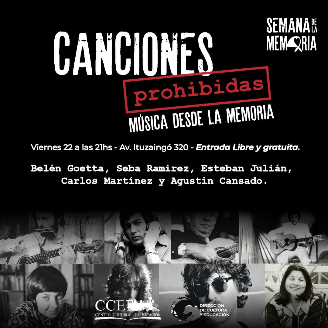 Canciones Prohibidas en el Centro Cultural La Estación de Tres Arroyos