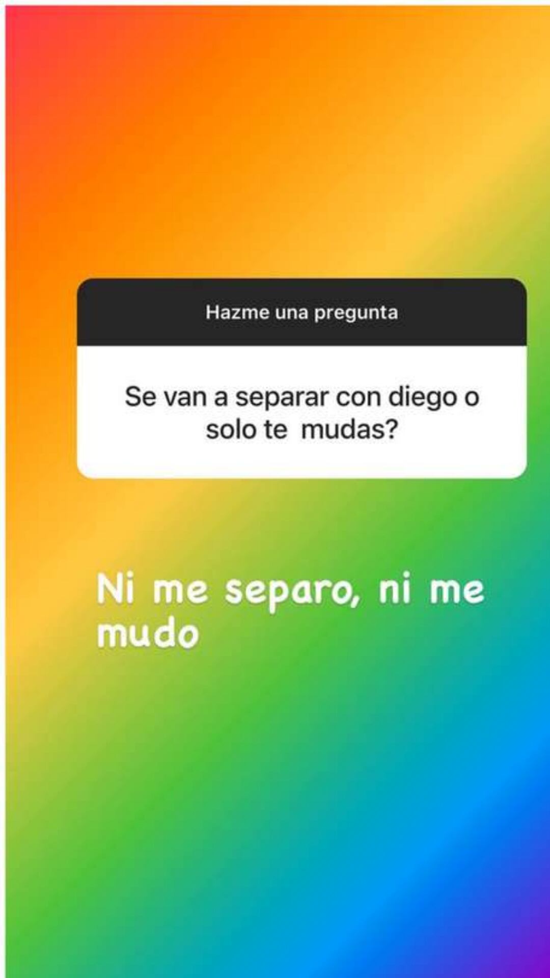 La panelista negó que se fuera a separar.