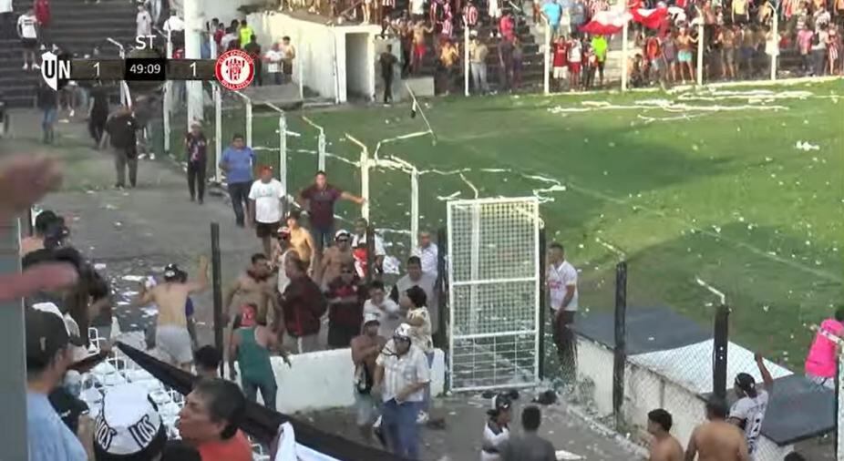 La violencia empañó la final de la liga entre Unión del Norte y Bella Vista.