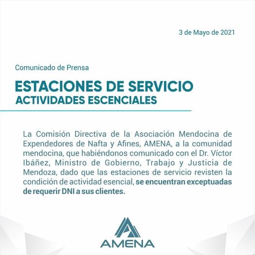 Las estaciones de servicio no tienen la necesidad de requerir el DNI a los clientes. 